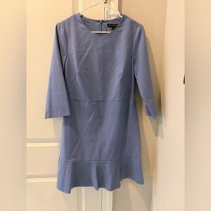 Banana Republic Light Blue 3/4 Sleeve Ruffle Hem Size Petite 8